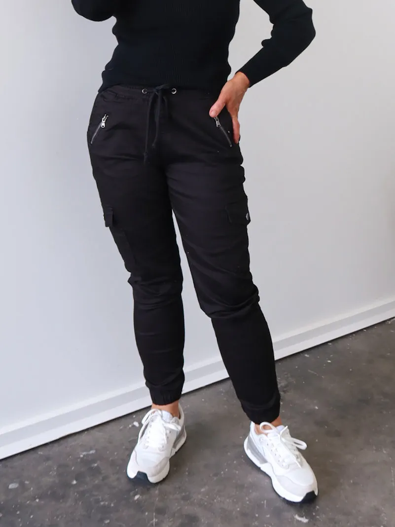 Jordy Jeans - Black Stretch Comfort Breathable activewear
