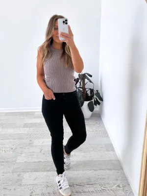 Alby Jeans - Black Garment Dyed Technique