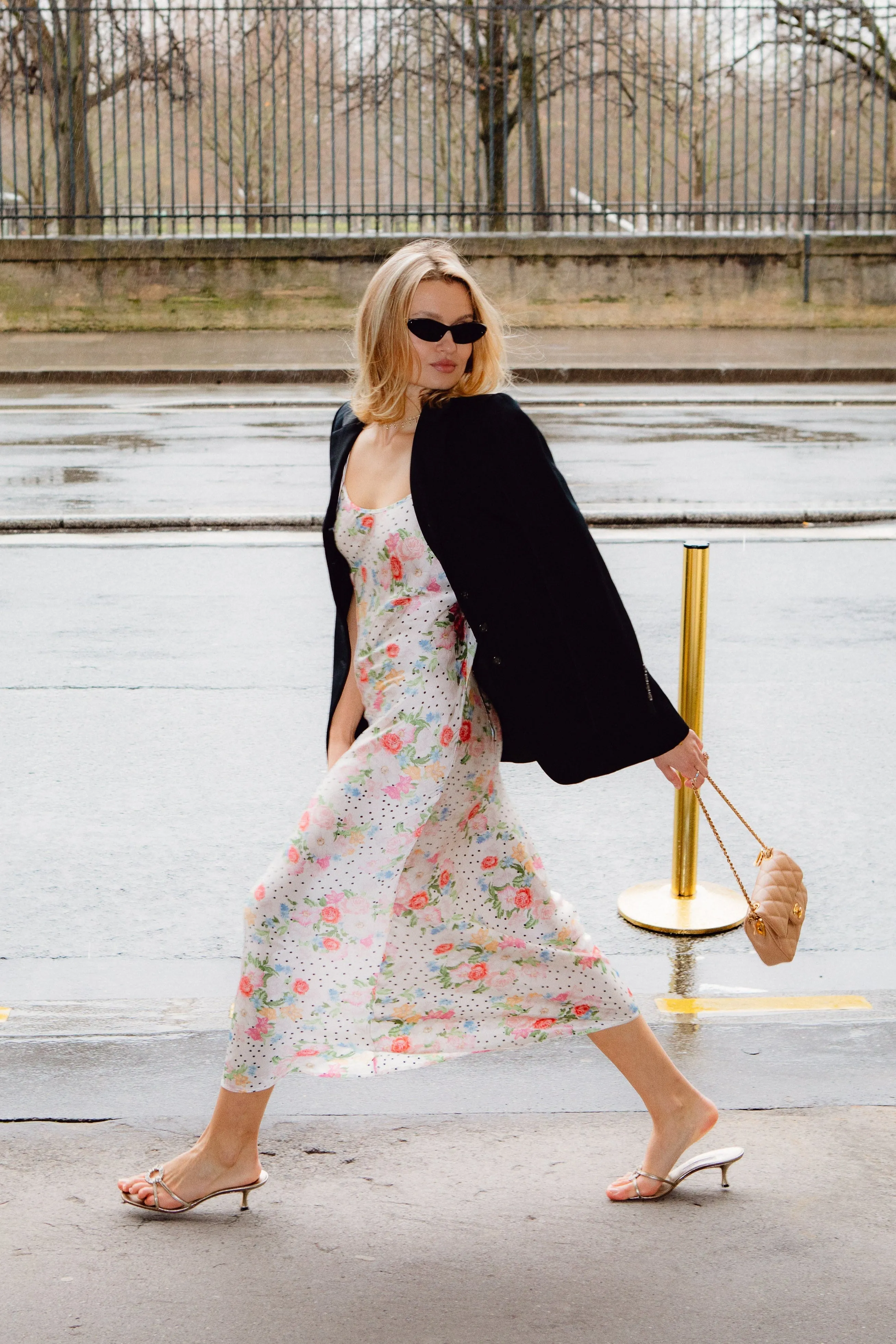 Vida Dress in Pois Earth Colors Elegant Charm