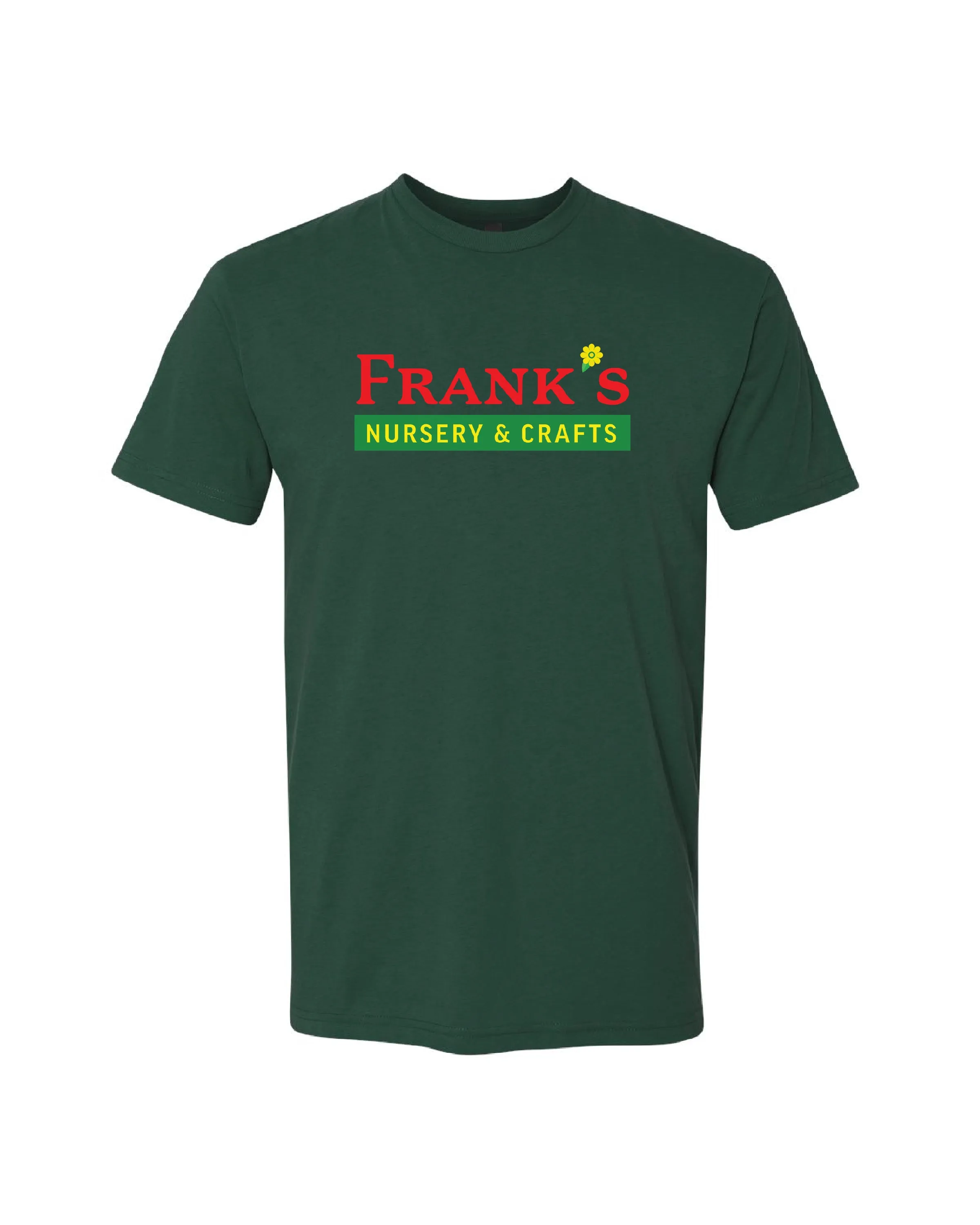 Vintage Frank's Nursery & Crafts T-Shirt - Dark Green Weekend Comfort Wear
