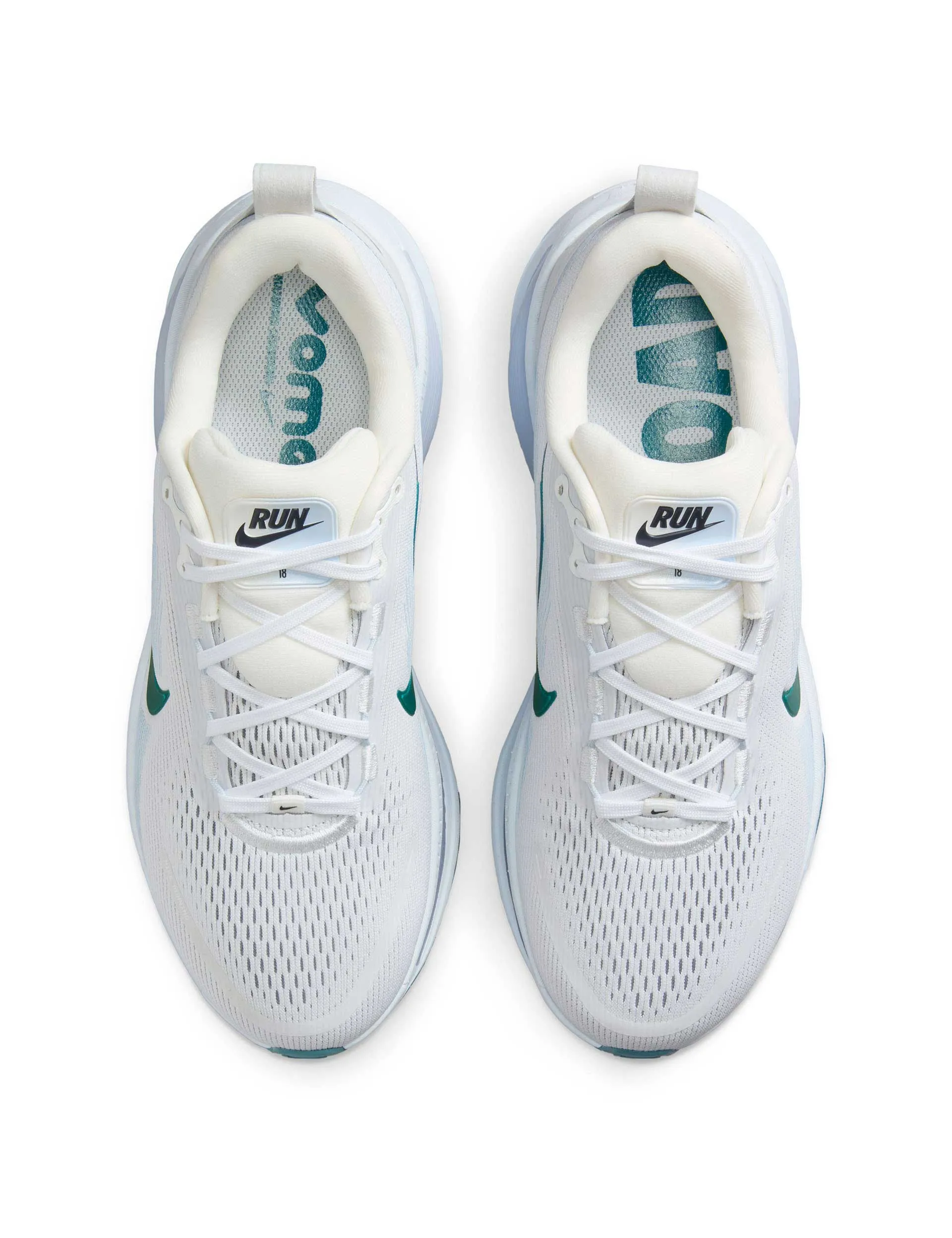High Rebound EVA Thermo Fused Vomero 18 Running Shoes - Summit White/Blue Tint/Geode Teal