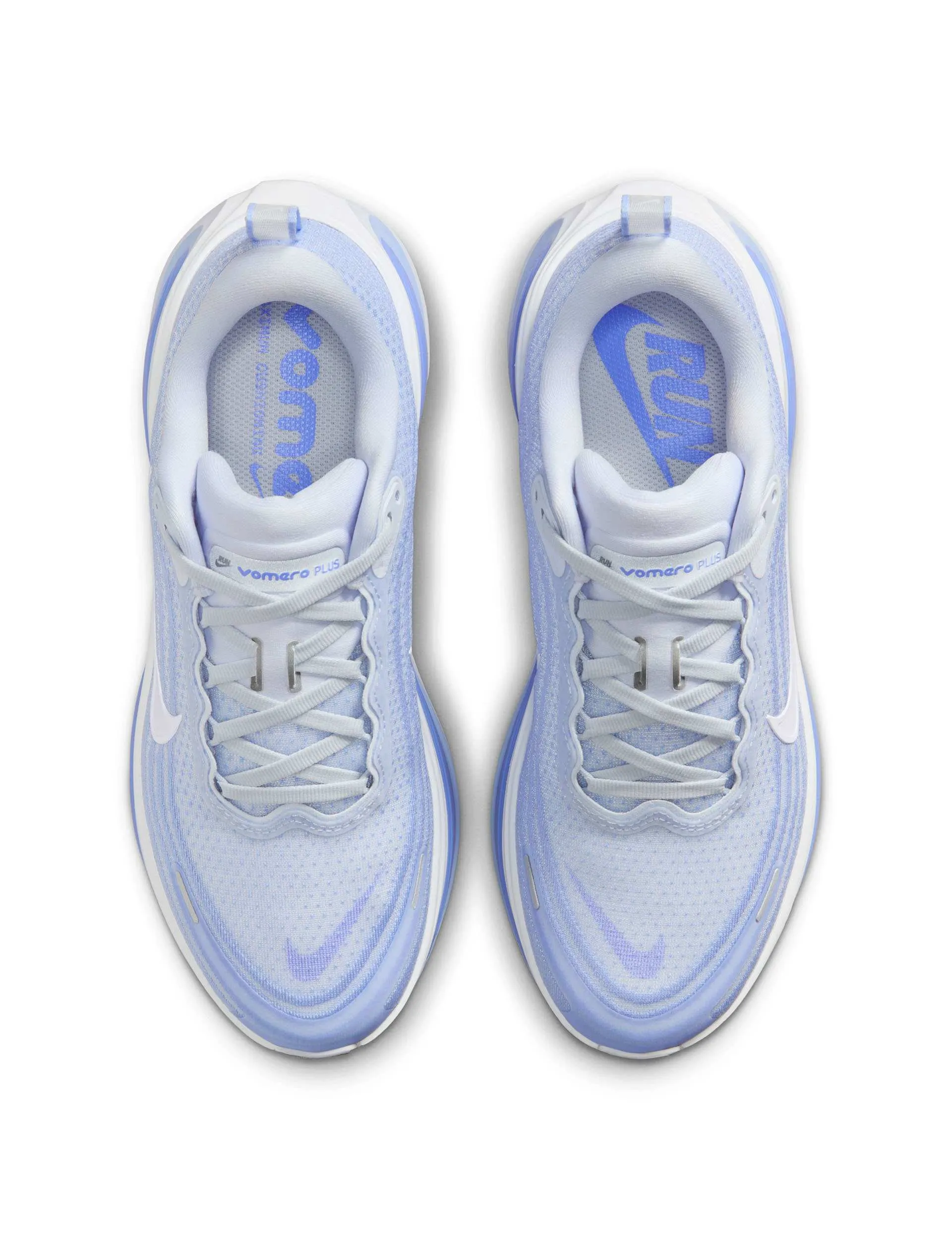 Breathable Tongue Construction Vomero Plus Running Shoes - Football Grey/White/Aluminum/Royal Pulse