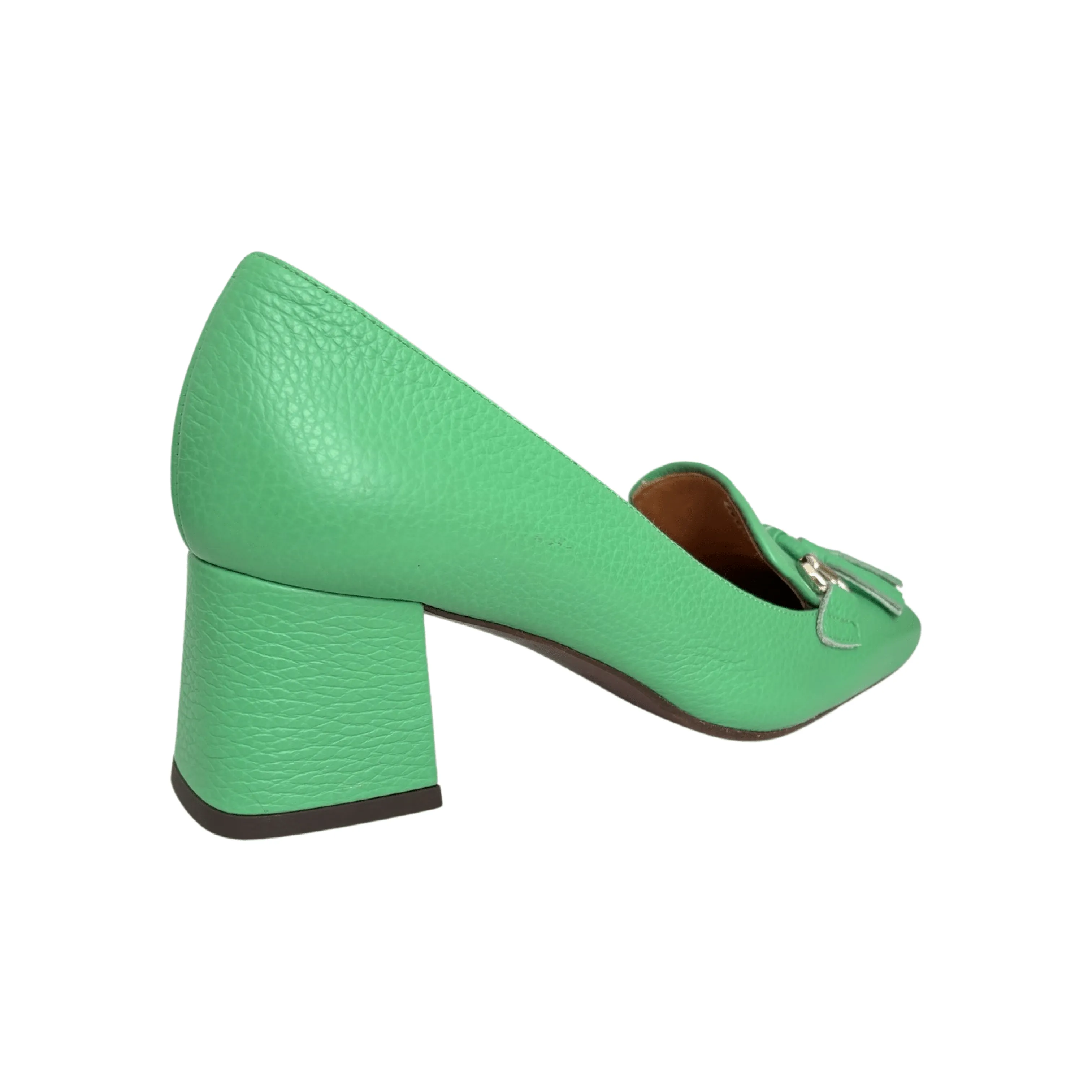 Snow Warm Vuolin Green Heel Loafer