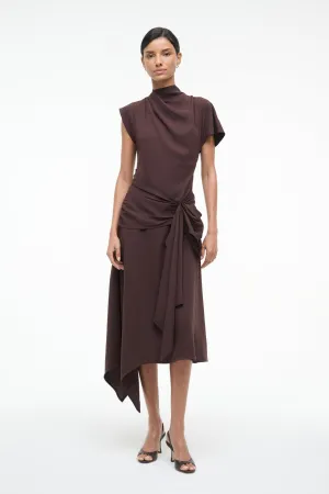 Natural Feel Hidden Zipper DAVINA DRESS | EARTH