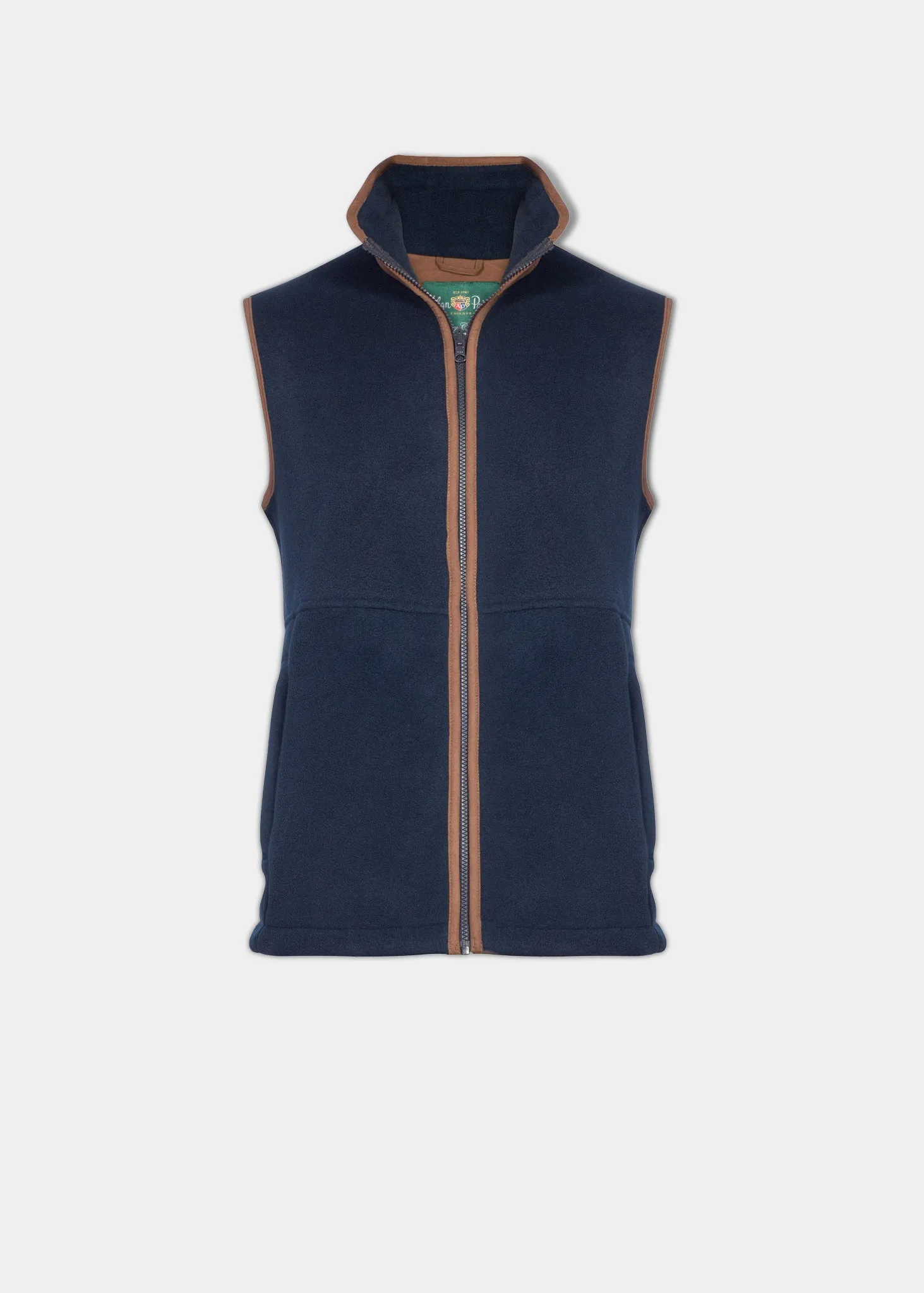 Aylsham Men's Fleece Gilet In Dark Navy - Regular Fit Rugged Path