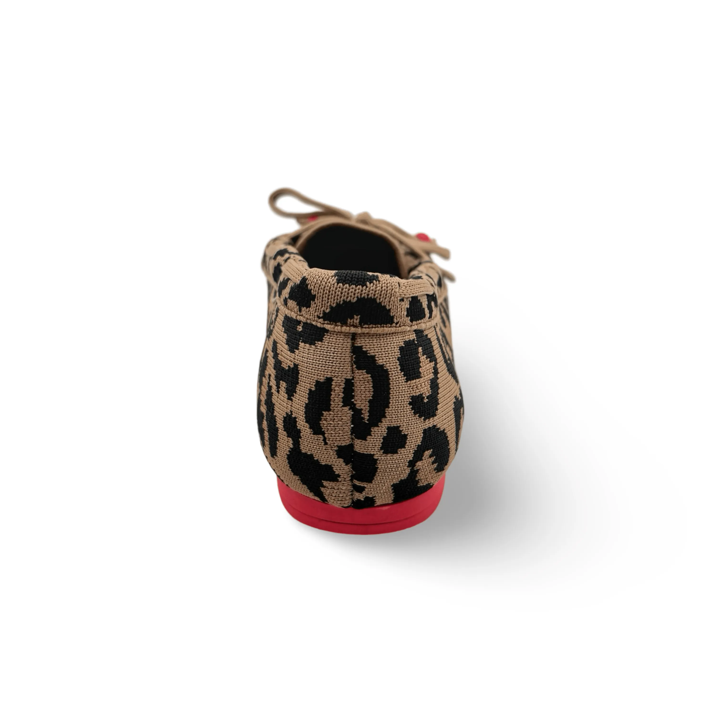 Nevee Leopard Knit Fabric Loafer Youth Fresh School Style