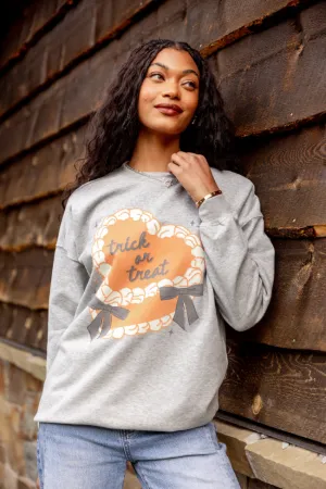 Sport Layer Fit Trick Or Treat Cake Light Grey Graphic Sweatshirt SALE