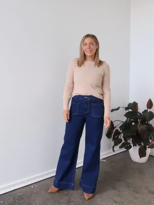 Versatile Comfort Bentley Jeans - Dark Blue