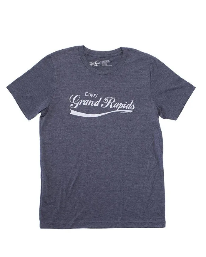 Ink Detroit Enjoy Grand Rapids T-Shirt - Navy FadeResistant Quick Wear