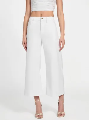 Match With All White Bellflower Crop Wide Leg Jeans