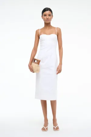 WHITNEY DRESS | WHITE Crisp Detail Minimal Fit