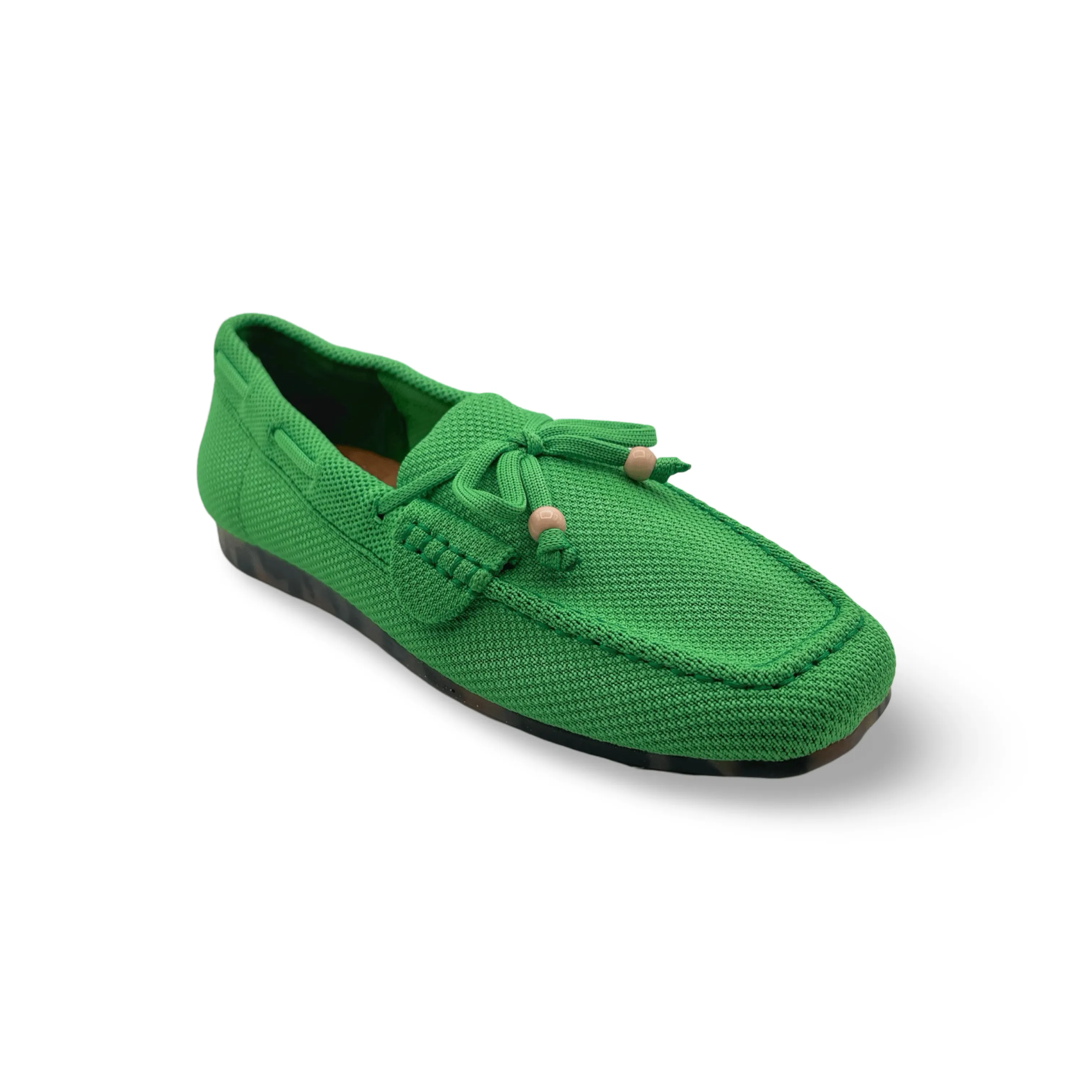 Nevee Green Knit Fabric Loafer Closet Core Comfort support