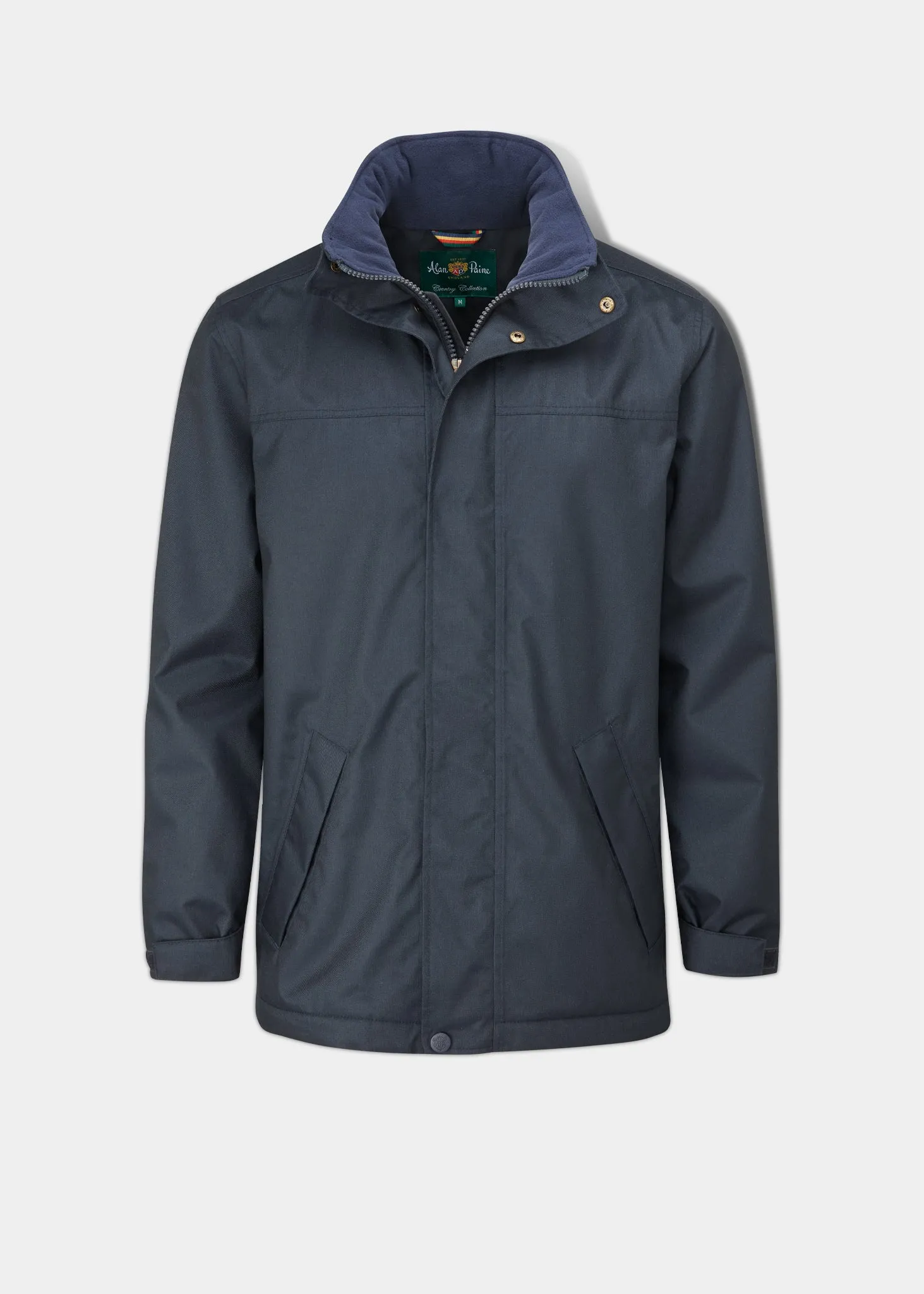 Fernley Men's Waterproof Weekend Coat In Navy Layering Compatible Cut