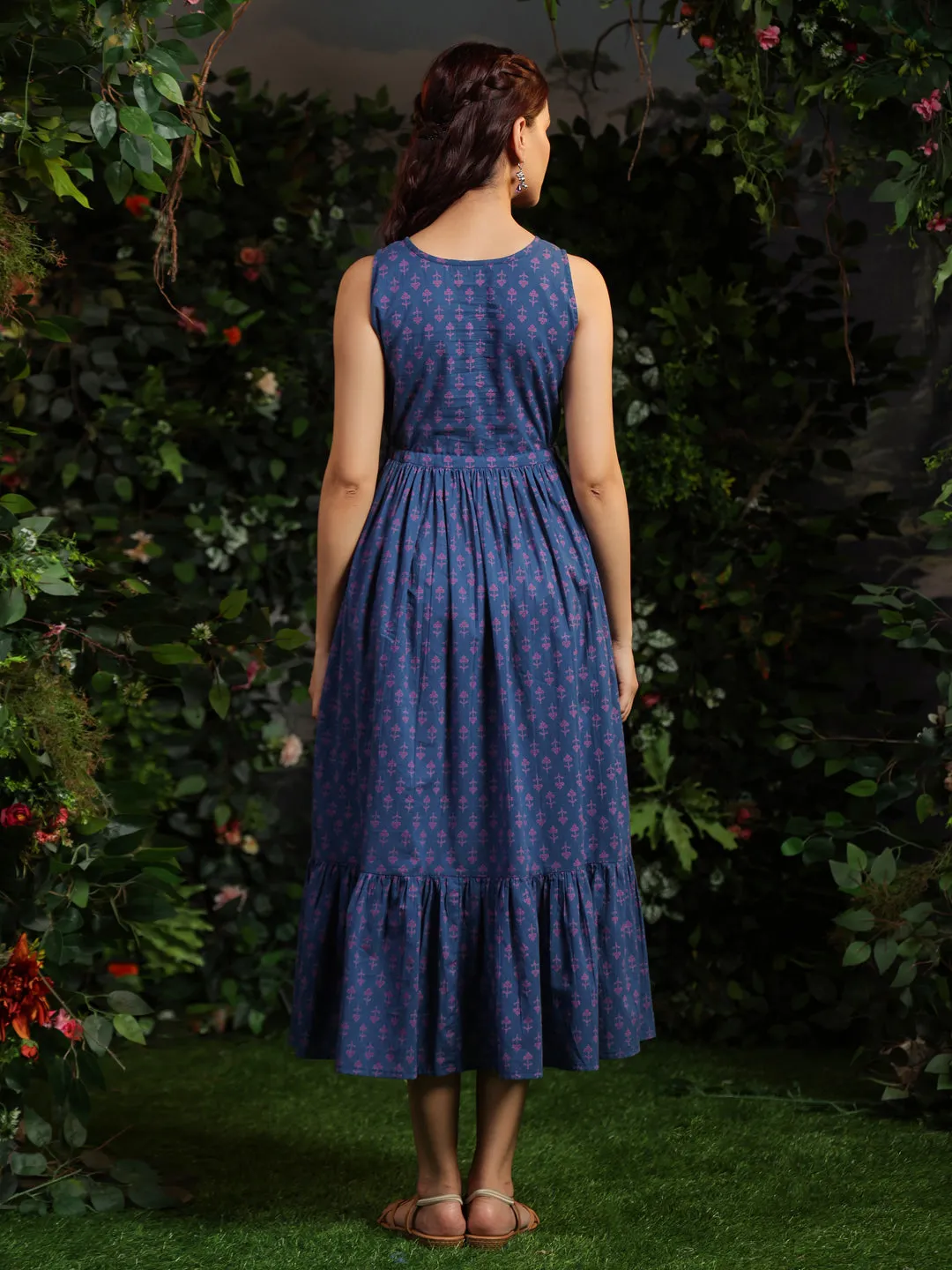 Luxe Appeal Women's Blue fit and flare dress