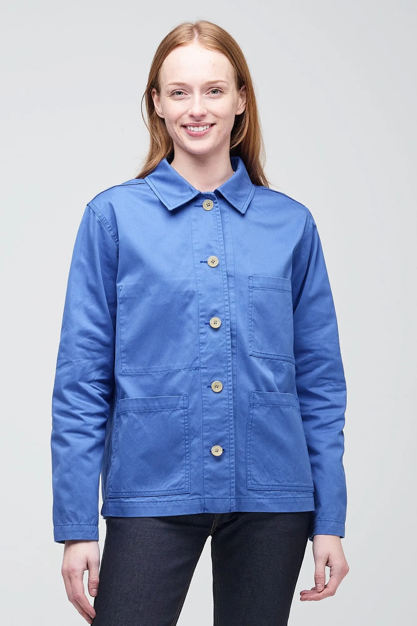 AntiStatic Lining Women's Chore Jacket - Light Blue