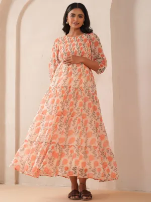 Women's Peach Maternity Dress Relax Feel loose silhouette