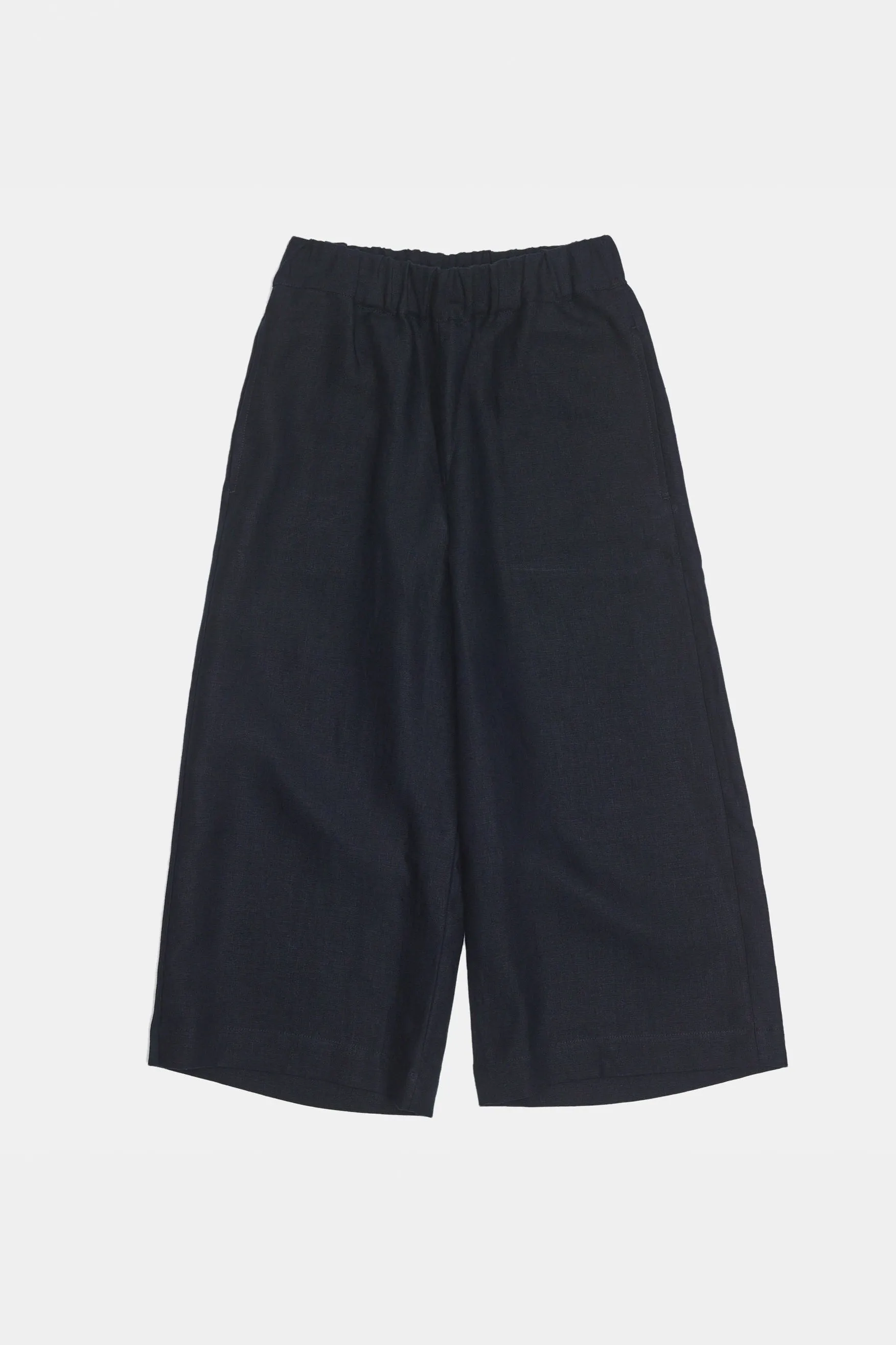 Women's Short PJ Trousers - Navy Linen Neutral Fit Urban Edge