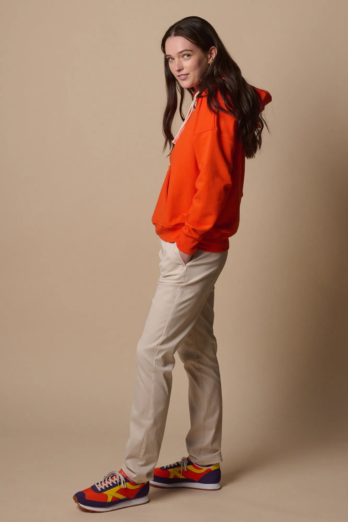 Women's Slim Stretch Chino - Light Stone Organic Cotton