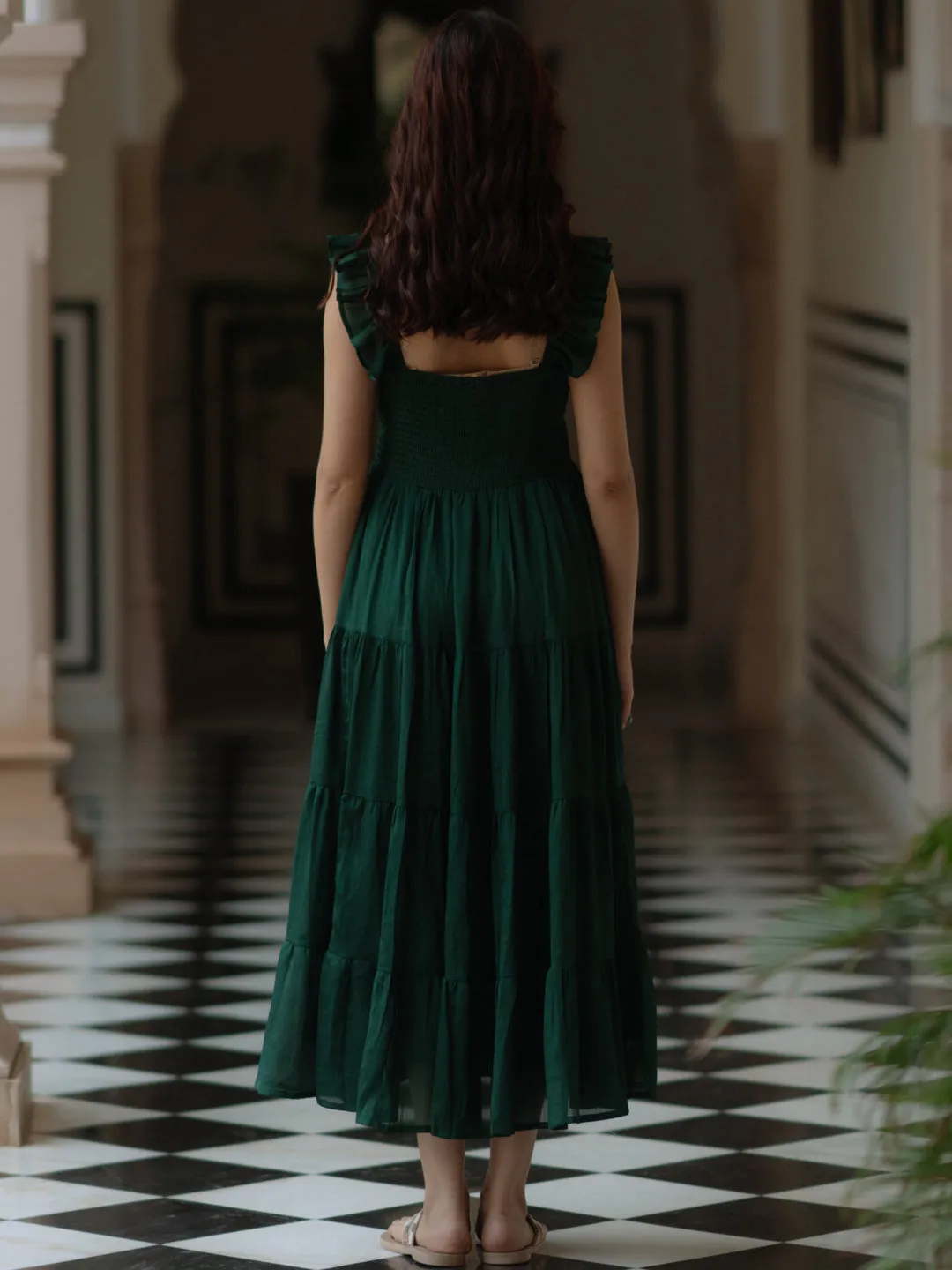 Travel Essential Women's Solid Fit and Flare Dress