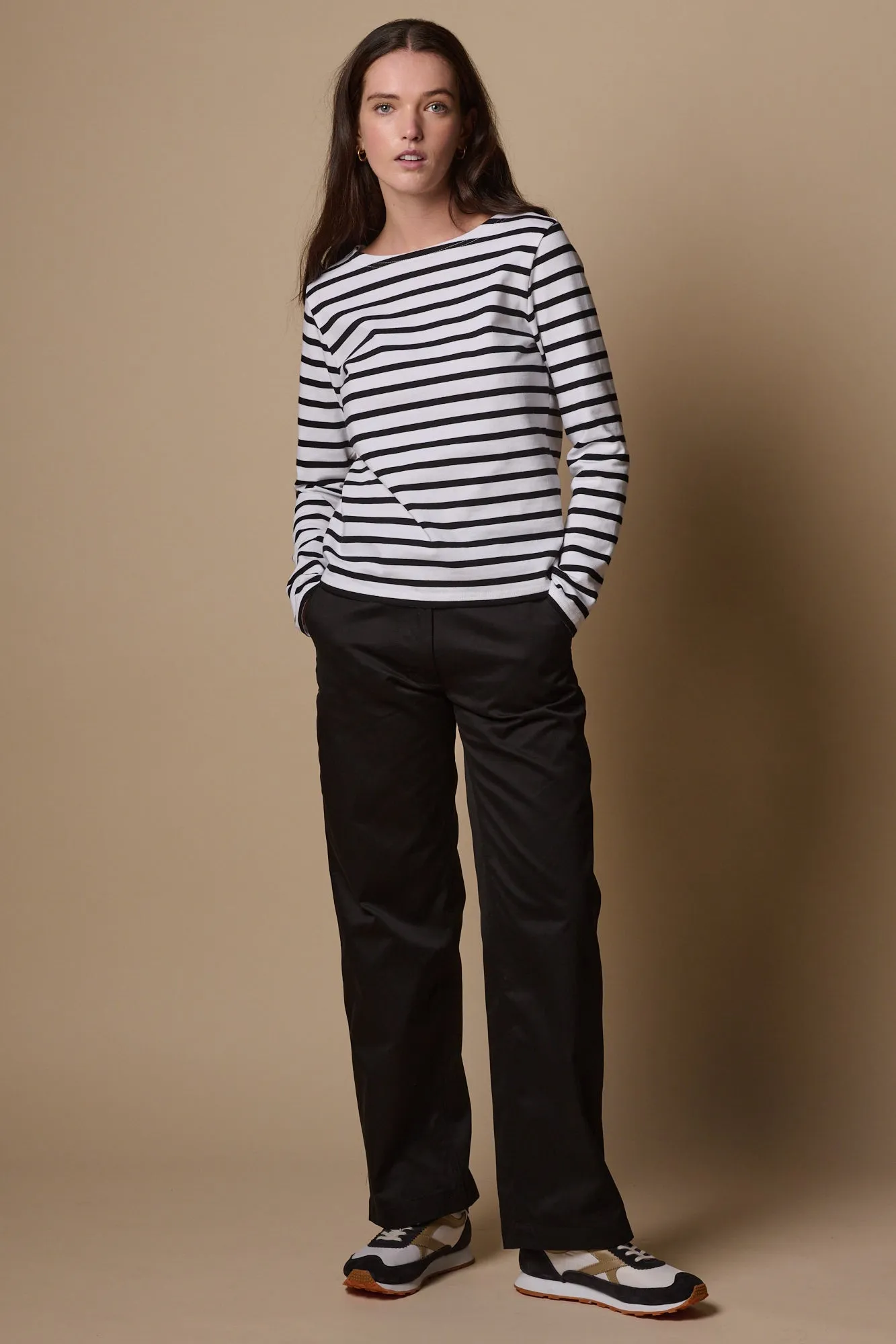 Women's Work Trousers - Black Sporty Vibe Practical Look