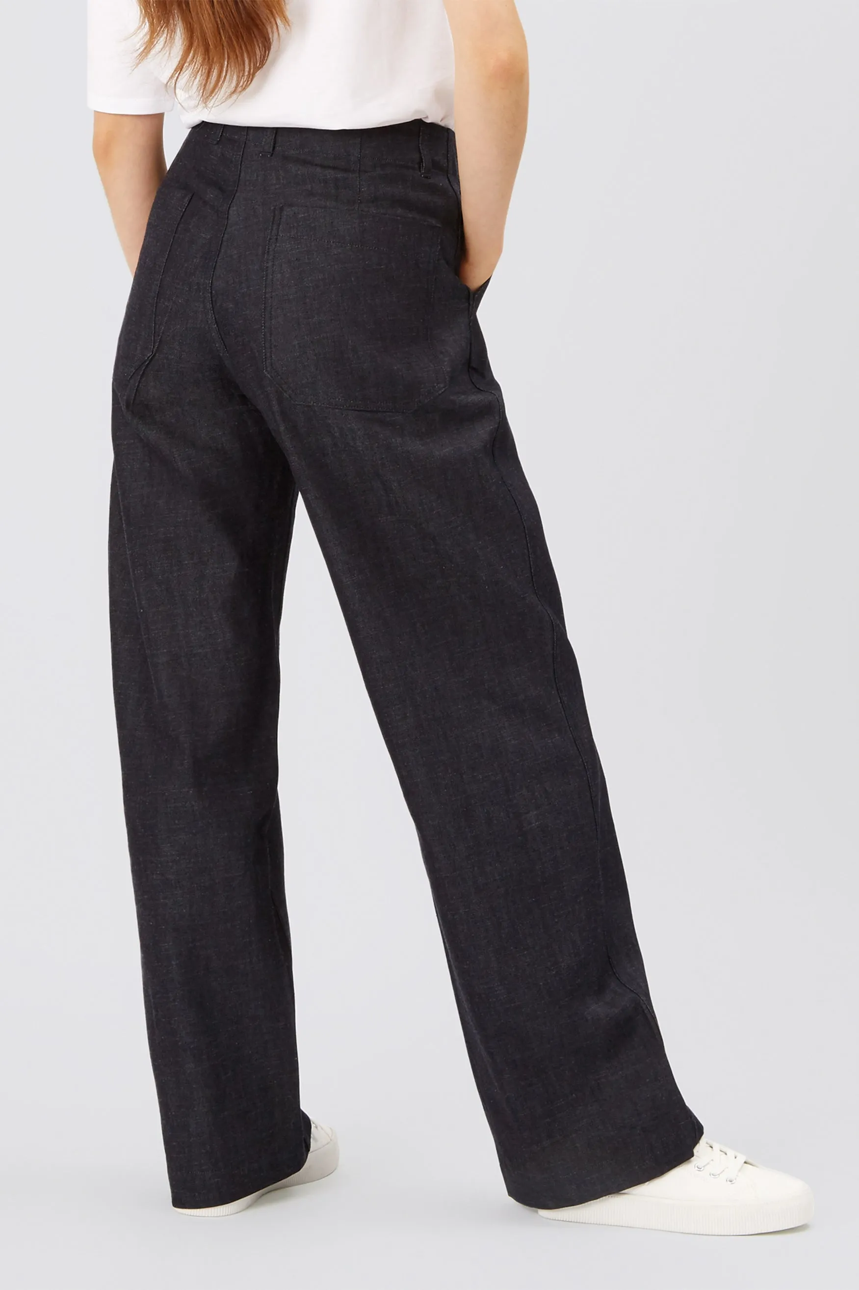 Women's Work Trousers - Indigo Denim WaterRepellentCoating