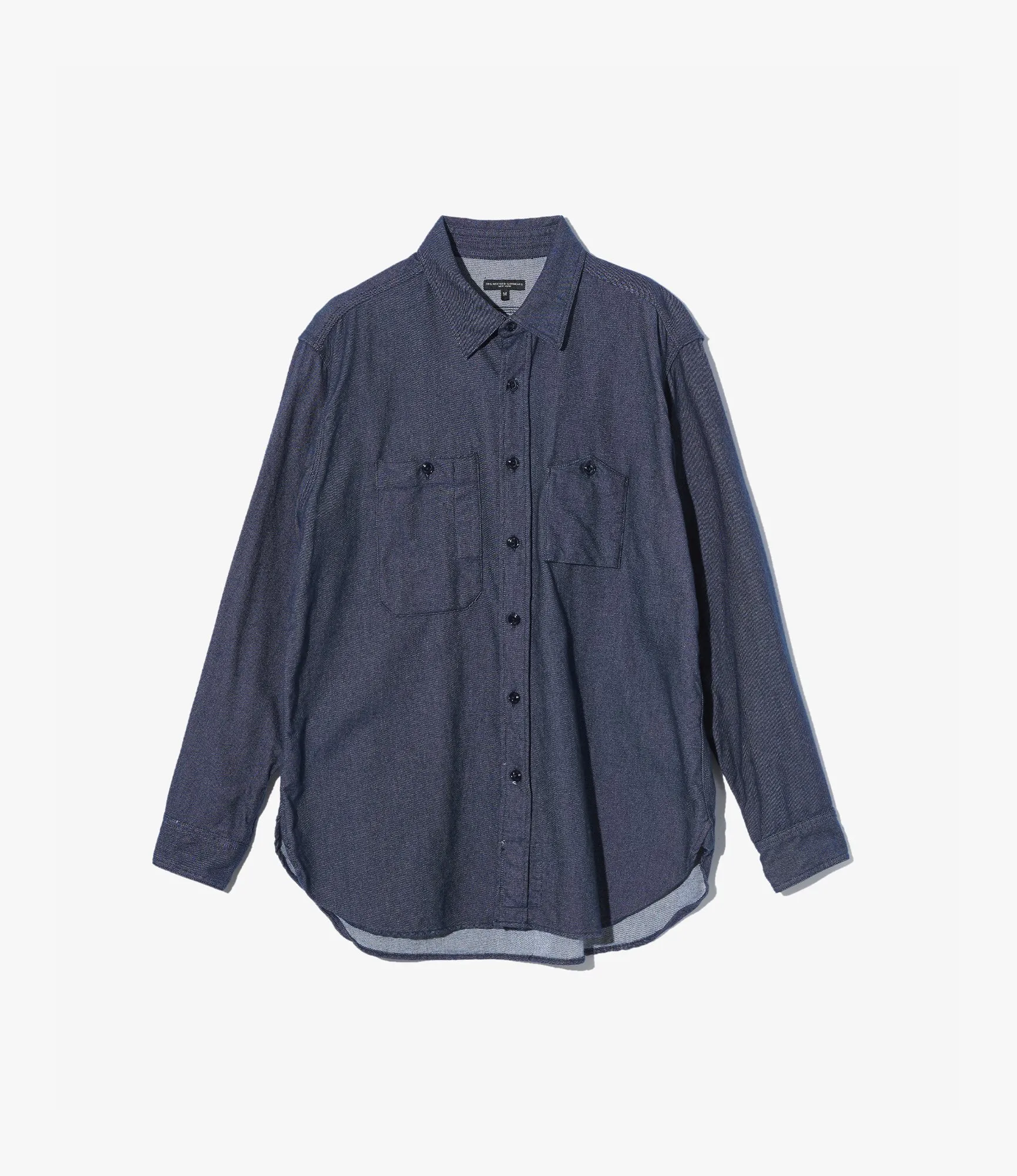 slim fit UV resistant Work Shirt ?C Indigo Denim Flannel
