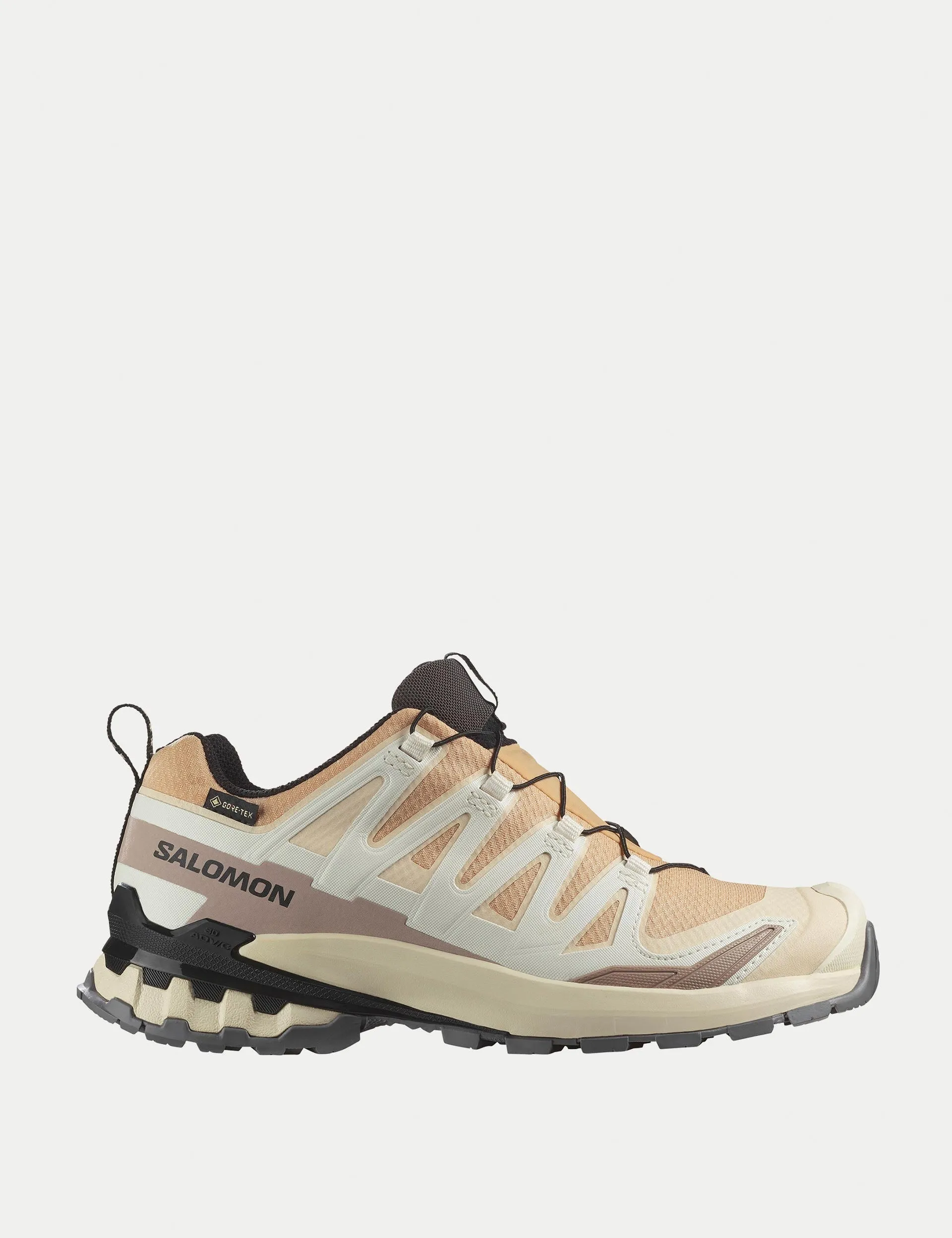 XA Pro 3D V9 Gore-Tex - Hazelnut/Tender Peach/Black running in the snow shoes
