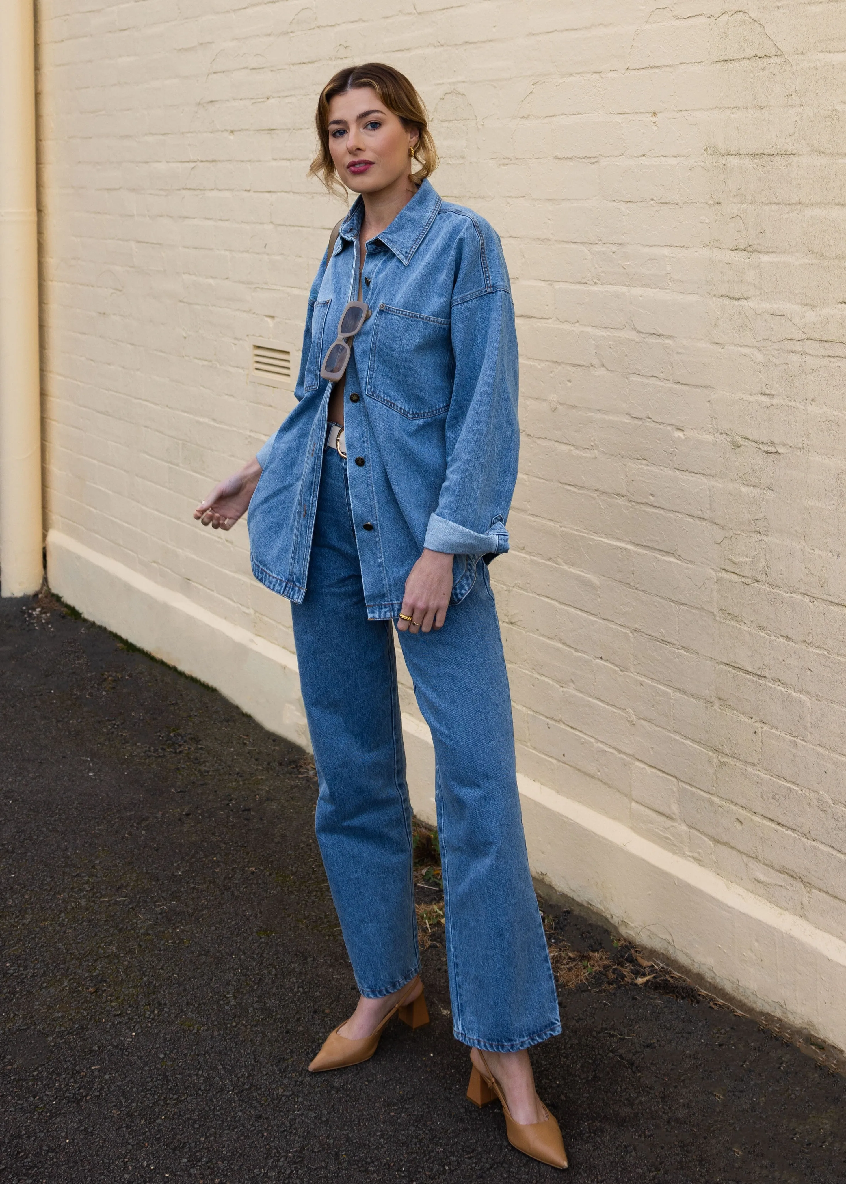 Zaeli Jeans - Mid Blue Flexible Fabric